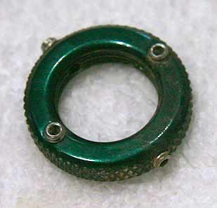 Green used shape knurled tourney lock