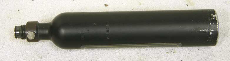 7oz tank with Air Power Steel co2 valve, threads good, co2 is used, 2-92