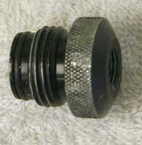 male asa to female 1/8th npt, round knurled top used with wrench marks