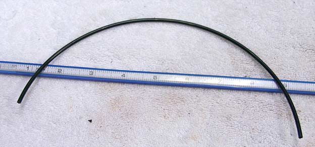 12 inches of Black low pressure hose