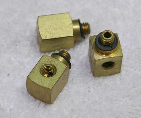 90 degree L male to female 10x32, new, brass.