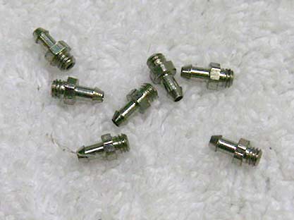 3-56 threaded Clippard barbs. These look new, fit Dye and other 3 ways
