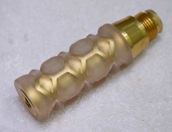 Gold AGD bike grip with clear plastic, new