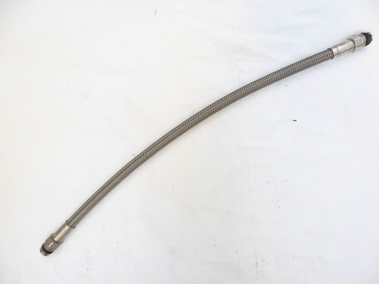 12 inch steel braided hose, looks good, 1/8th npt