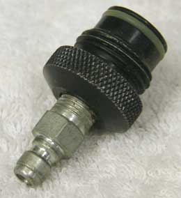 male asa to female 1/8th npt, round knurled top, in great shape with male qd fitting