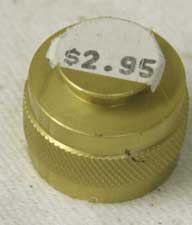 Light gold anodized thread cover w/bleed, new