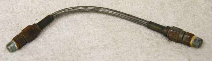 8.5” steel braided in bad shape, should still work fine