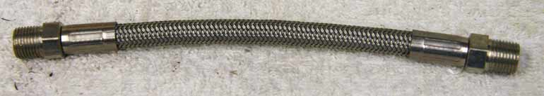 5.75-6” steel braided hose, good shape