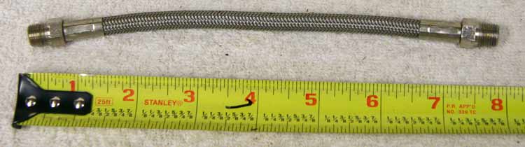 7.875 to 8 inch steel braided hose, used good shape