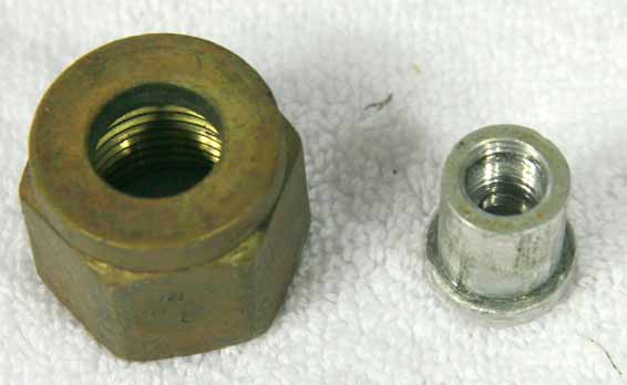 thermo nut with interior nipple, used decent shape