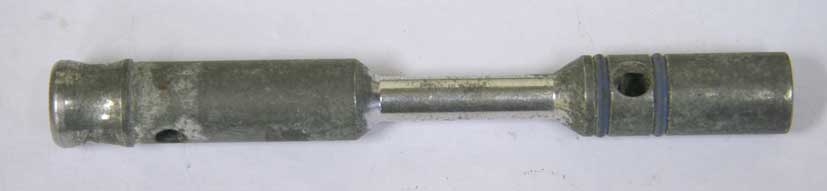 Post 2k Autococker Stock bolt with retatining bb on end for pin. Bad shape, used with heavy wear/corrosion/oxidation