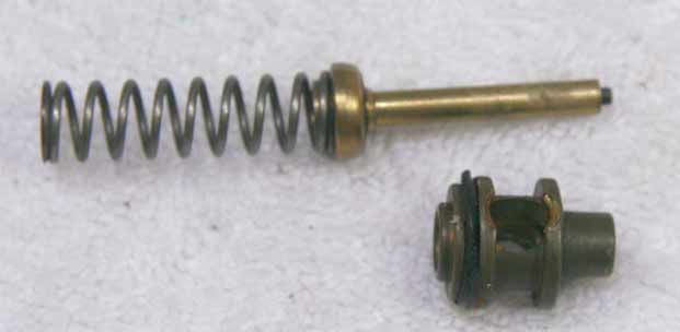 Brass valve, Dirty with light rust from cocker set screw.