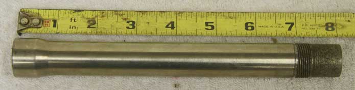 Standard ICD threads low grade stainless with rust, bad shape, 8 inch, .692 bore in bad shape