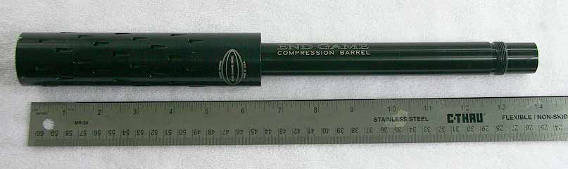 Cocker 14 inch end game compression barrel, used decent shape, id=~.687