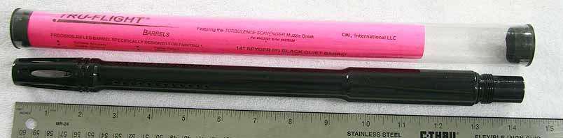 spyder cmi 14 inch straight rifled barrel, new, id~.688? at smallest, made in mexico!