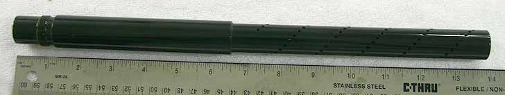 Shocker 13.75 inch All american AA black barrel, ding at end of barrel!!!! id=.689