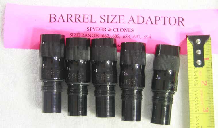 New Spyder CMI bore sizers not sized correctly but includes .682, .685, .688 .691 .694.