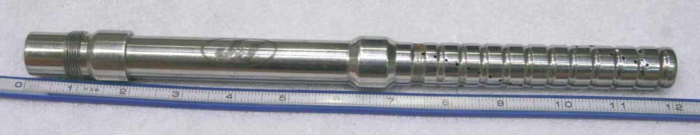J and J stainless barrel, 12 inches in length. Cocker threads.