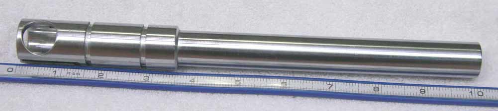 Plated brass minimag style barrel, 10 inches.