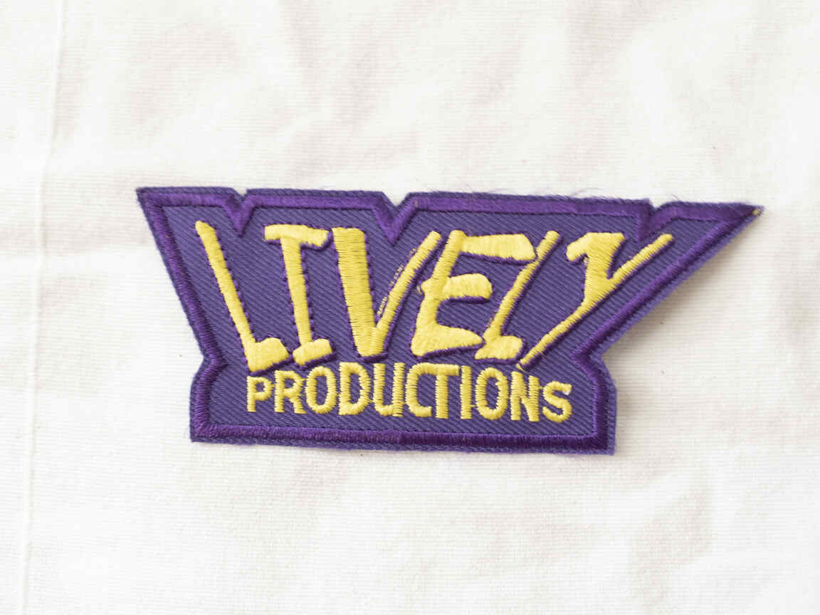 Lively Productions patch, looks new, some fraying along edges