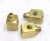 10x32 male 4 way X pneumatic splitter. Brass, new, clippard part.