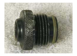 male asa to female 1/8th npt, round knurled top used with wrench marks