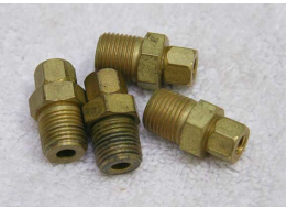 Female 10x32 to male 1/8th npt. Looks new, some are tarnished.