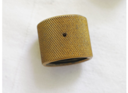 Knurled Gold ano thread protector, good shape