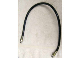 Old 19.25” black plastic hose, 2500psi rated would not recommend over 800 psi, used good shape but has bend and crease towards end