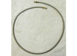 46.5” steel braided hose in great shape with brass ends