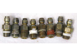 used decent shape plated stainless parker male quick disconnect fitting.  1/8th inch npt, one included,