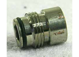 used shape chrome plated WGP boss, male asa female 1/8th npt wrench marks on chrome