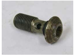 Bad / used shape pre 2k banjo screw, used for autococker front block WGP, no oring
