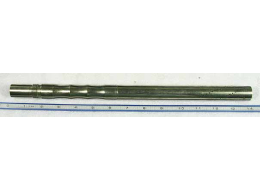 14 inch nickel or chrome plated angel barrel, used shape with wear on outside.
