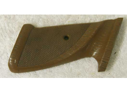 Brown crossman grips, left, good shape but top is cracked/chiped, used, no cracks otherwise, no cracks, top sanded to fit later style body
