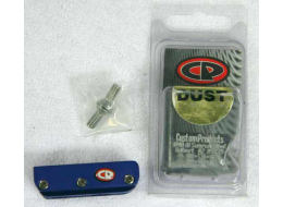 looks new cp 2 inch matte blue rail bar drop, with screws