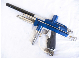 Evo X in Blue and clear with Angry frame