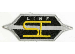 Line SI Silver, black and gold logo patch, new!  OLD SCHOOL!