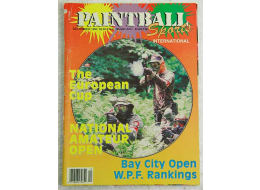 Paintball Sport Magazine, December '92 in poor shape. Cover is tear from mag at staples on spine and wear on spine.