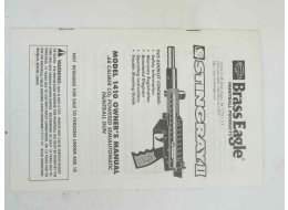 Brass Eagle Stingray manual, good shape