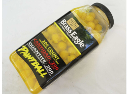 Mid 90s Brass Eagle Paintballs in Bright Neon Yellow, slimy