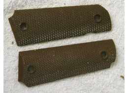 Brown 45 grips in good shape, hard plastic