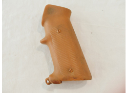 Spyder or similar m16 grip, orange and wood grain, cut up around base, see potos.