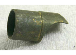 NOS small direct feed neck in brass for nelson 007 nelspot. Fits 1inch od bodies and od of neck is .84 inches