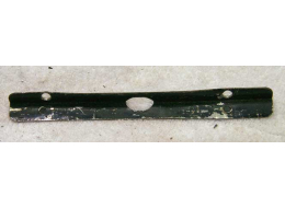 Steel piece that goes on the side of a nelspot body to hold lower tube to upper feedtube.
