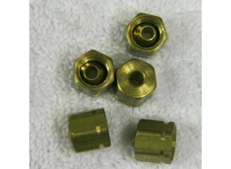 new interior gas line to valve brass nut and inner piece