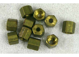 used good shape interior gas line to valve brass nut and inner piece