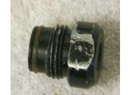 male asa to female 1/8th npt, hex top used with wrench marks