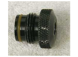 male asa to female 1/8th npt, round knurled top in good shape but has light wrench marks