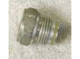 male asa to female 1/8th npt, hex top in used shape with wrench marks, raw